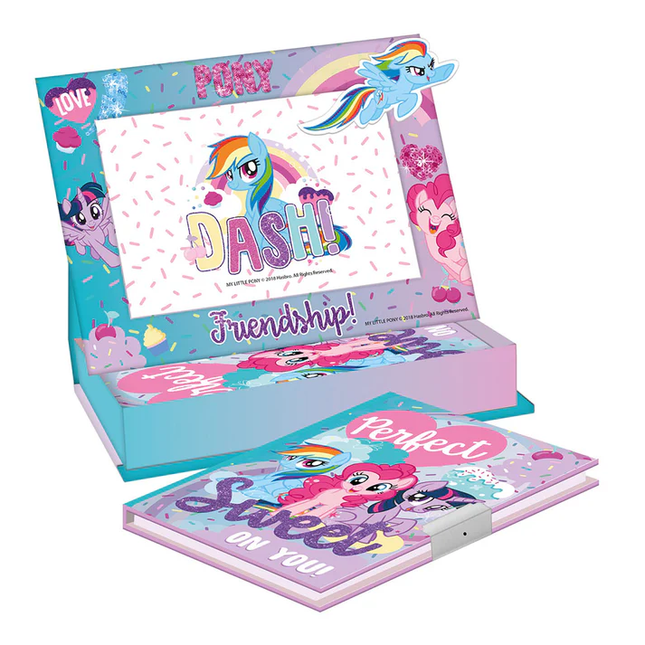 DIARIO DE VIDA  EN CAJA PORTA RETRATO 2 DIS. 20X15CM MY LITTLE PONY