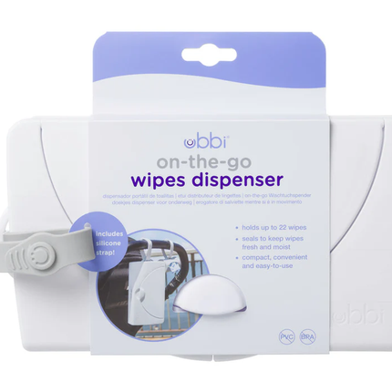 DISPENSADOR DE TOALLITAS HUMEDAS PORTATIL  BLANCO