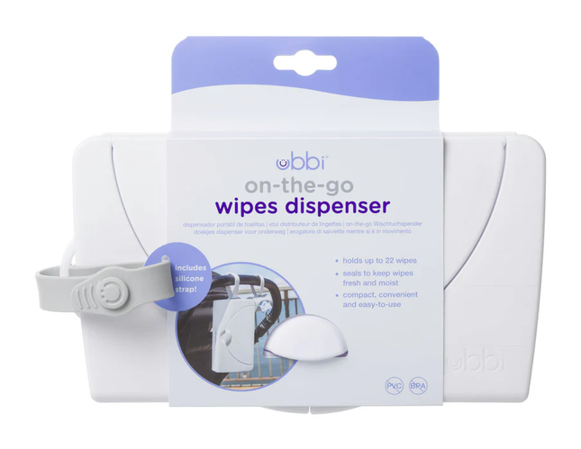 DISPENSADOR DE TOALLITAS HUMEDAS PORTATIL  BLANCO