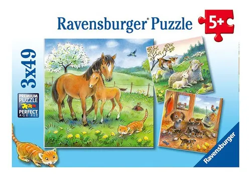 Puzzle Animales cariñosos - 3x49