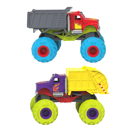 DUMP & RECYCLE MONSTER TRUCKS (2 PACK)