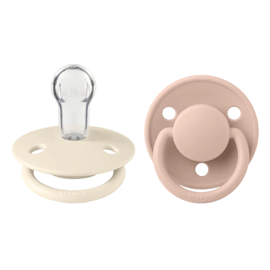 PACK 2 CHUPETES BIBS SILICONA  6-18 MESES IVORY/BLUSH