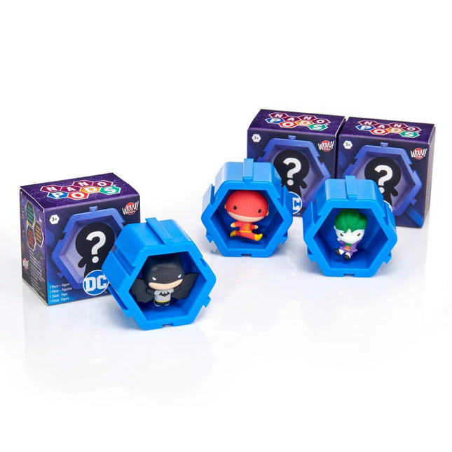 MINI FIGURA EN HEXAGONO NANO PODS - DC COMICS