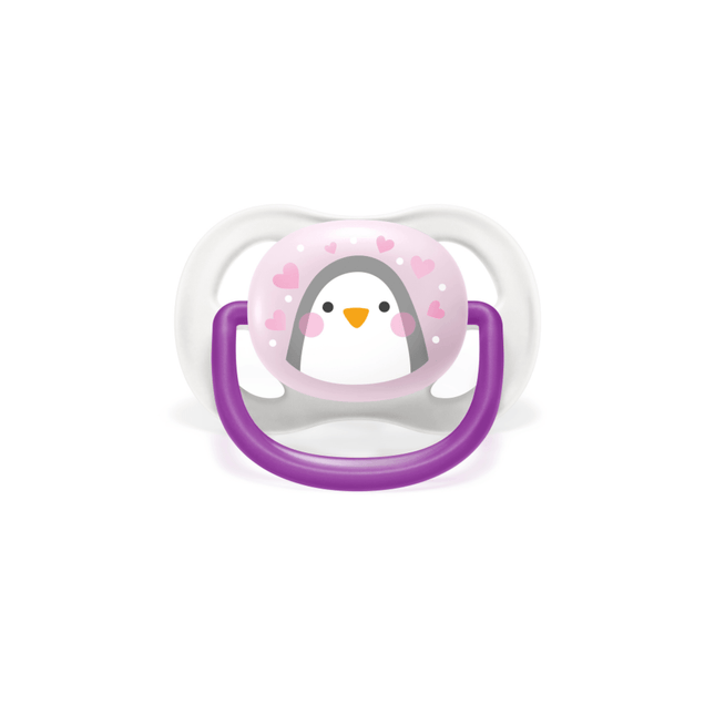 NUEVO! Chupete Ultra Air Collection,  Pingüino violeta 0-6m, x1 unidad