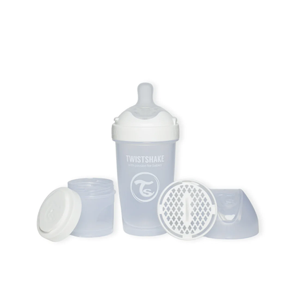 Mamadera Twistshake Double Pro 260ml Blanco