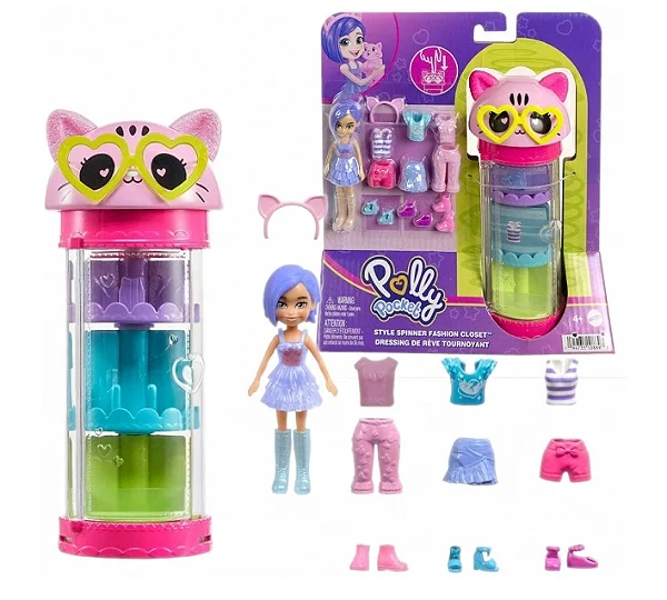 Polly Pocket Set de Juego Tubo de Modas Giratorio
