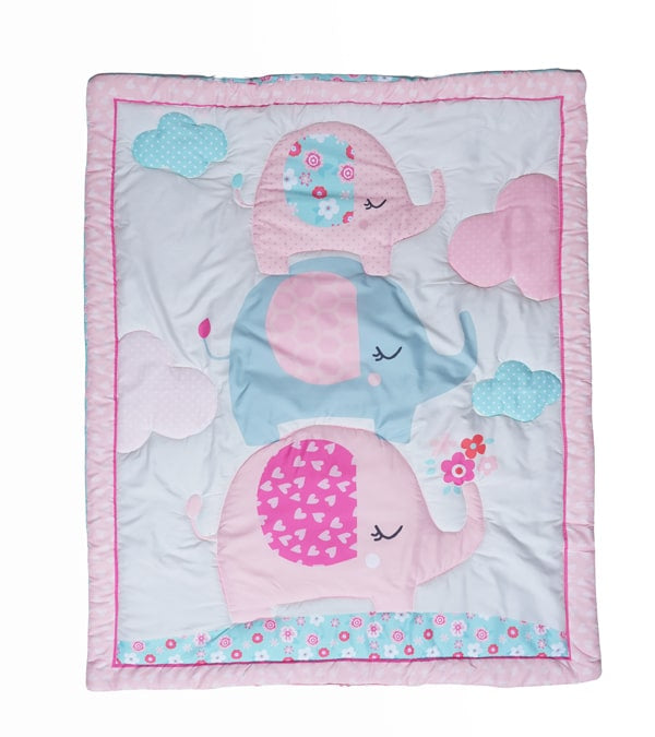 AJUAR DE CUNA 5PZ ROSA