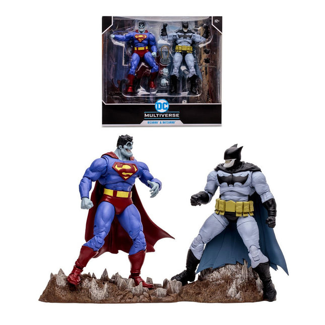 PACK 2 FIGURAS DE XX CMS DC COLLECTOR 2PK BIZARRO & BATZARRO DE MC FARLANE}