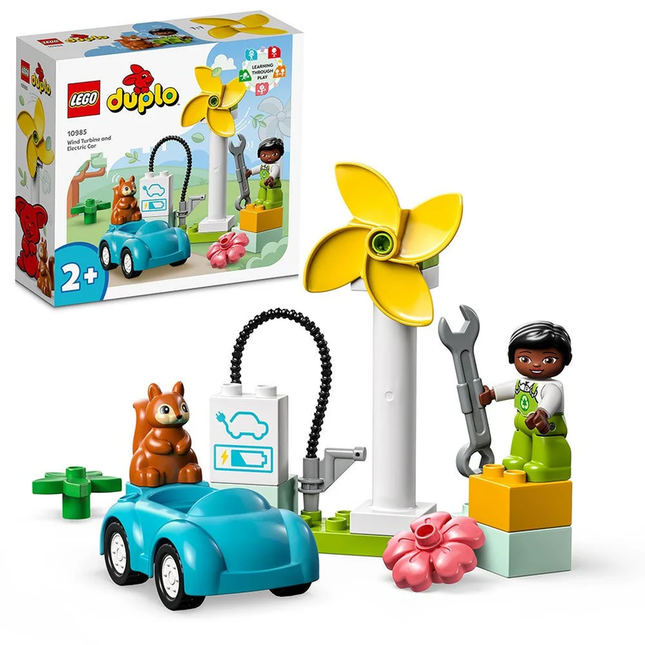LEGO DUPLO AEROGENERADOR Y AUTO ELÉCTRICO