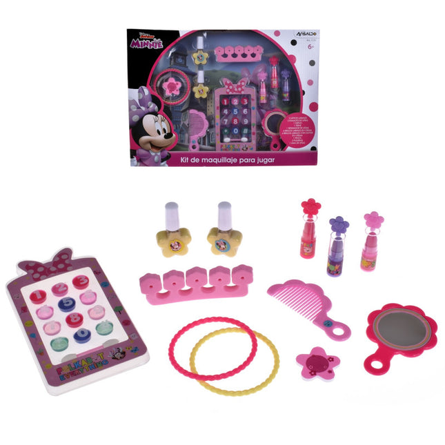 KIT DE MAQUILLAJE CON ACCESORIOS DE BELLEZA MINNIE