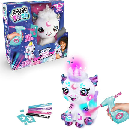 Airbrush Plush - Cosmic Unicorn Light up
