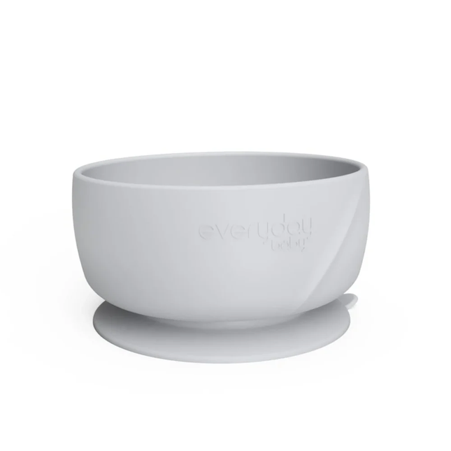 Bowl De Silicona Con Ventosa Gris