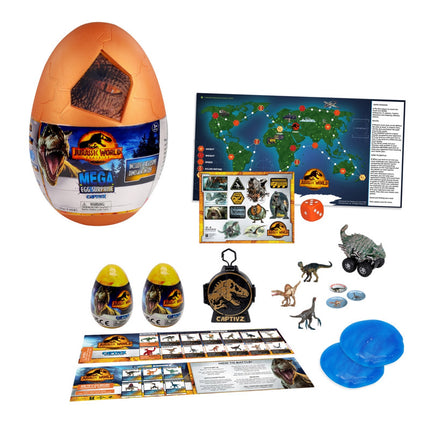 MEGA HUEVO JURASSIC WORLD DOMINION QUE INCLUYE MAS 20 SORPRESAS