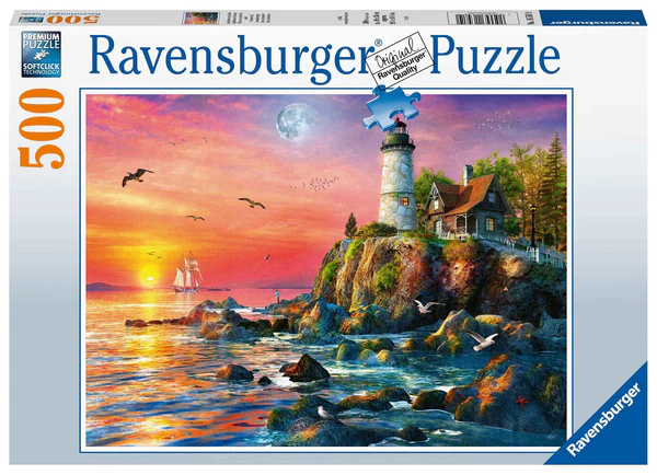 RAV 16581 Lighthouse at Sunset 500pc