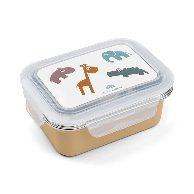 Caja para almuerzo Croco mostaza
