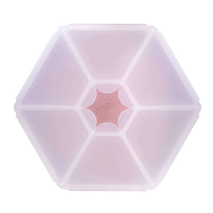 Snackle Hexagonal 6 compartimientos Rosado V