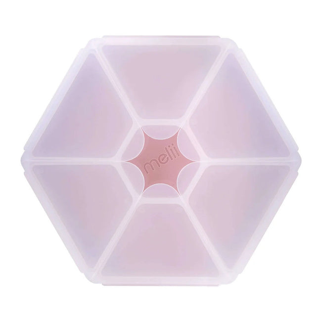 Snackle Hexagonal 6 compartimientos Rosado V