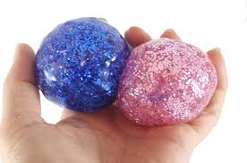 pelotas sensoriales con glitter