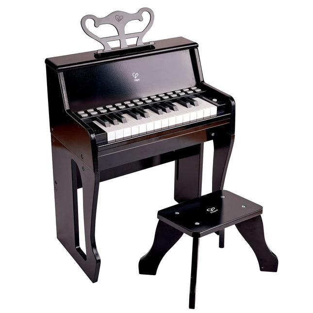 Aprende con luces Piano negro con taburete