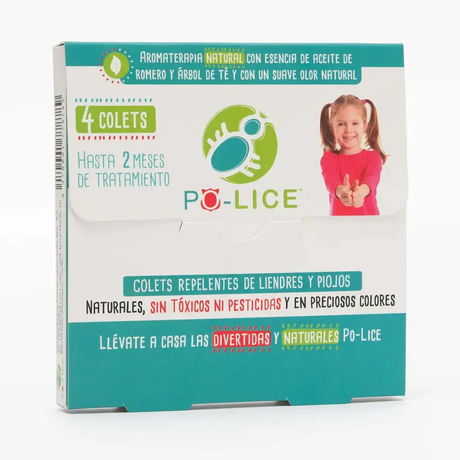 PO-LICE: Colet Repelente Piojos.
4 colet para tratamiento preventivo de 2 meses.