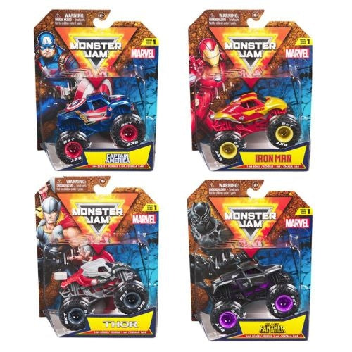 MONSTER JAM VEHICULOS METALICOS 1:64 MARVEL