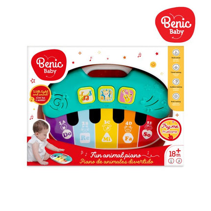 Piano de animales divertido 
Favorece la estimulación visual y la des treza manual 
Diferentes sonidos y melodías para el bebé.