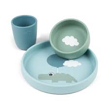Set Primeras Comidas Happy Clouds Azul
