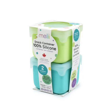 Pack de 2 contenedores de Silicona Azul - Menta