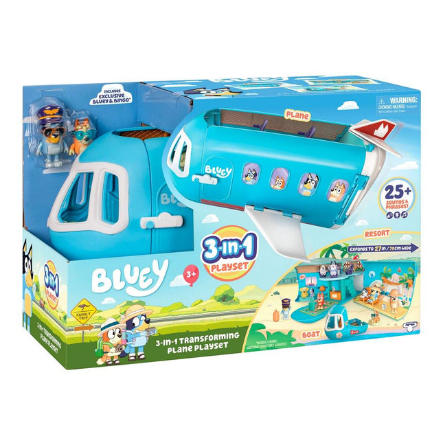 BLUEY AVIÓN TRANFORMACIÓN 3 EN 1