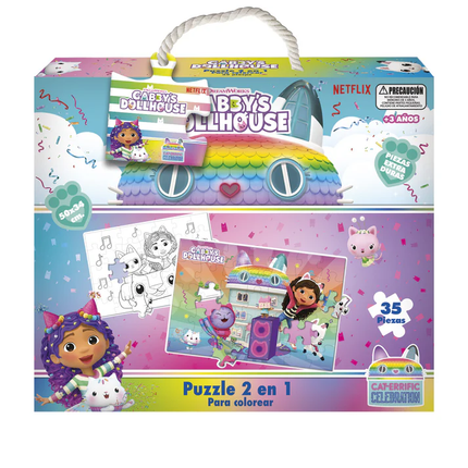 PUZZLE 35 PIEZAS 2 EN 1 PARA COLOREAR