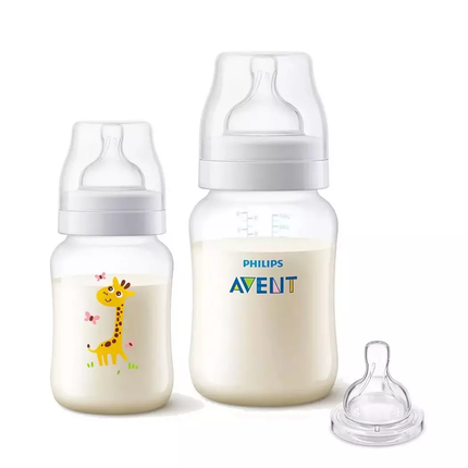 NUEVO! Set mamadera anti-colic GIRAFFE