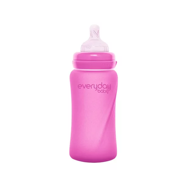 Mamadera De Vidrio Termosensible 240 ml Rosado