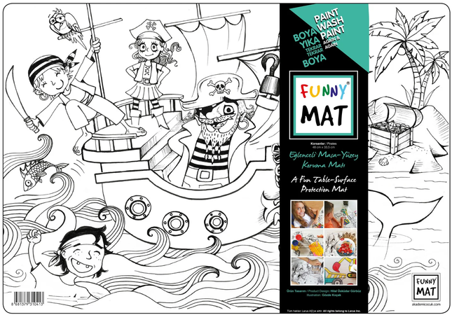 FUNNY MAT - PIRATAS   Transparente 48x33.5