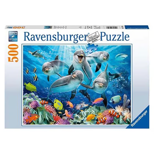 Puzzle Delfines en el arrecife - 500 piezas