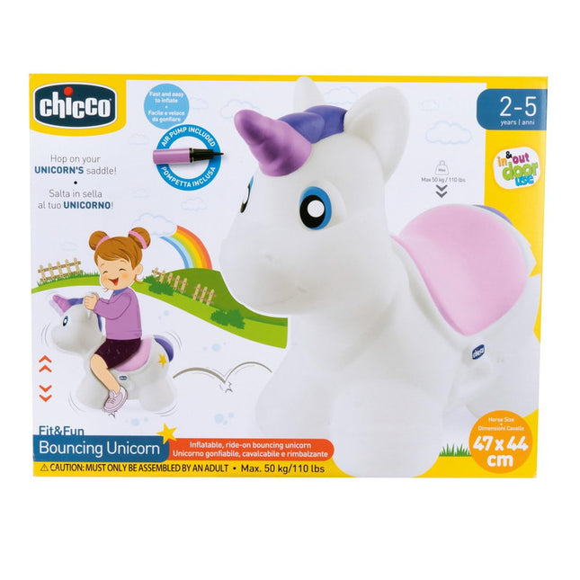 Unicornio inflable Bouncin Pink