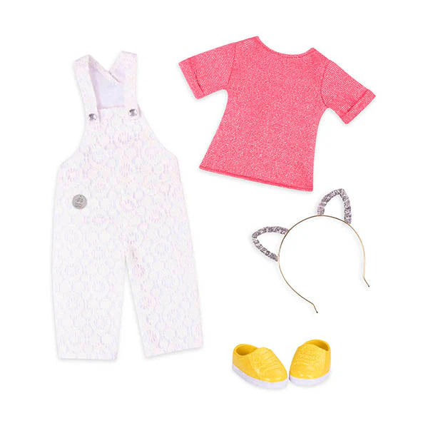 BA Glitter Girls 50009 Doll Deluxe Lace Overalls Outfit