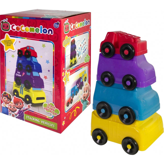 COCOMELON FUN STACKING VEHICKLES PK12