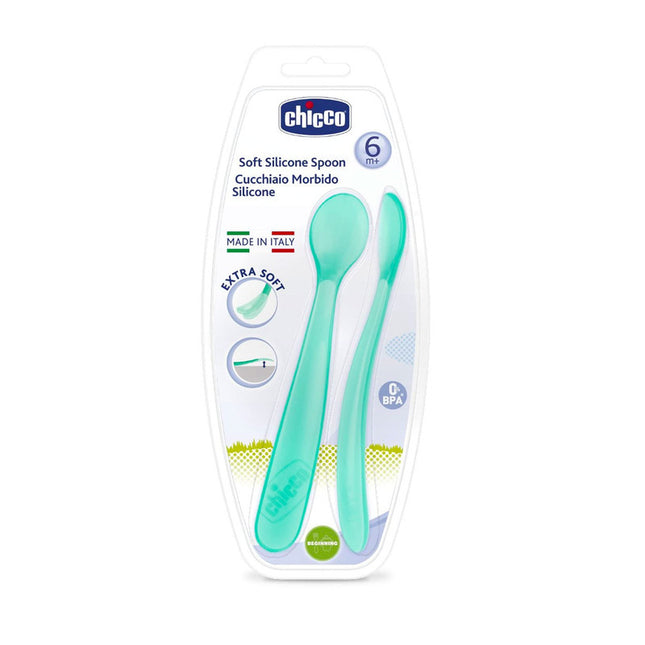 Set de 2 cuchara de silicona extra sueva azul