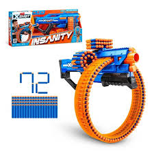 LANZA DARDOS INSANITY MAD MEGA BARREL CON 72 DARDOS X-SHOT