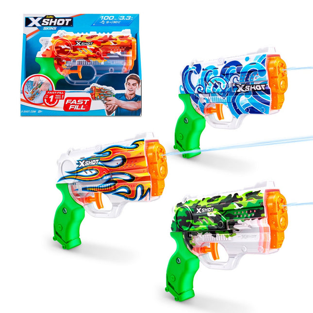 LANZA AGUA NANO SKINS 100ML CON SISTEMA DE LLENADO RAPIDO FAST FILL X-SHOT