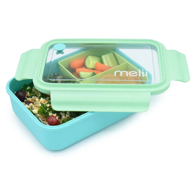 Lonchera Bento Con Divisiones Azul 1250 ml