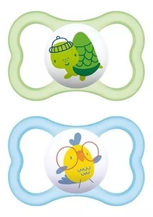 2 Chupetes Air 6 Meses + Verde