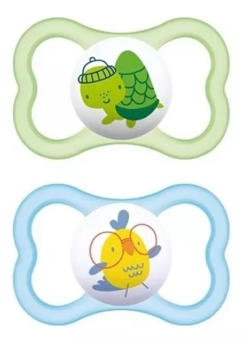 2 Chupetes Air 6 Meses + Verde