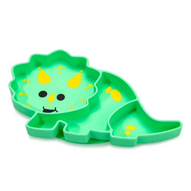 Plato De Silicona Con Succion Dinosaurio