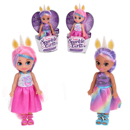 MUÑECA 12 CMS PRINCESA UNICORNIO SPARKLE GIRLZ DE ZURU