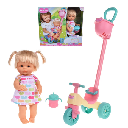 MUÑECA NENUCO DE 35 CMS CON TRICICLO