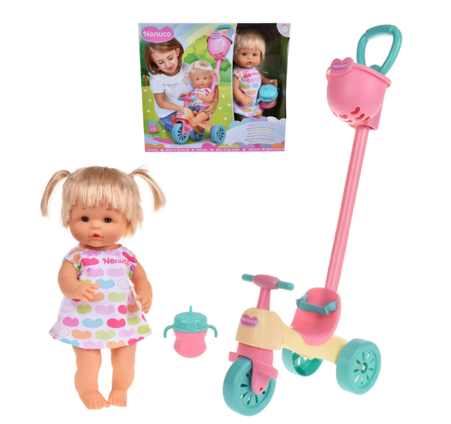 MUÑECA NENUCO DE 35 CMS CON TRICICLO