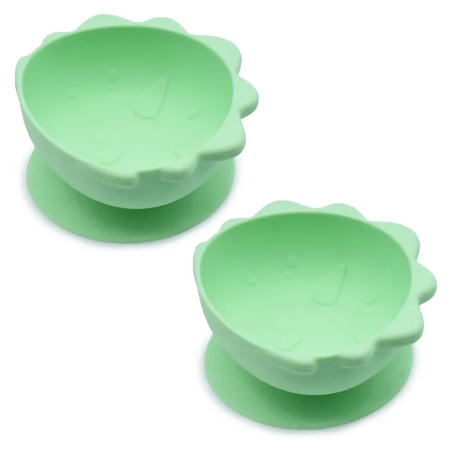 Pack De 2 Bowls De Silicona Con Succión Dino