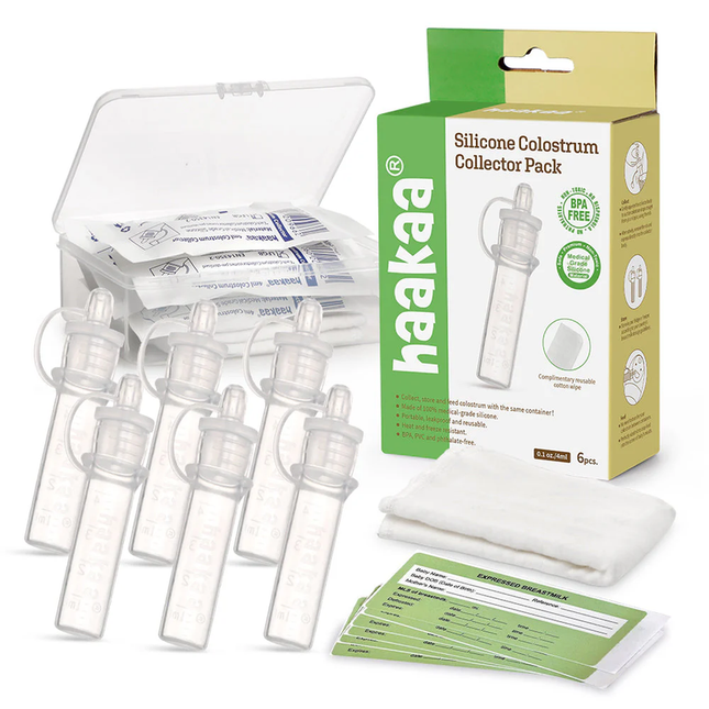 Recolector y dispensador de calostro PRE ESTERILIZADO Pack de 6 unidades más estuche