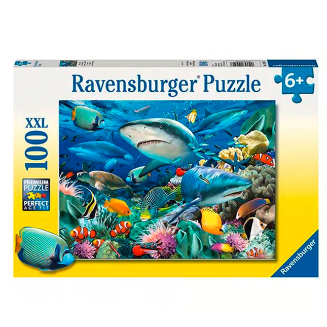 Puzzle XXL Arrecife de tiburones - 100 piezas